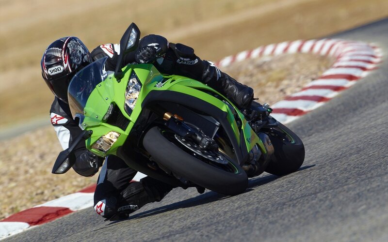 Motorcycle racer on a track