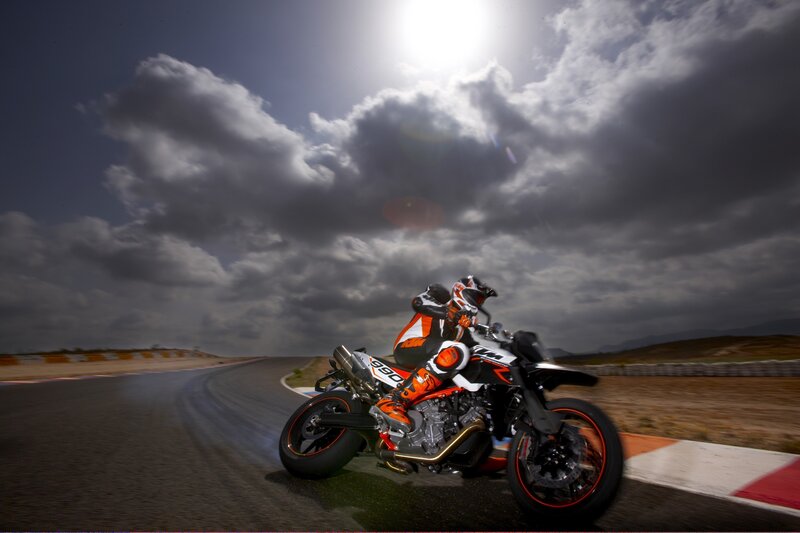 Motorcycle racer on a track