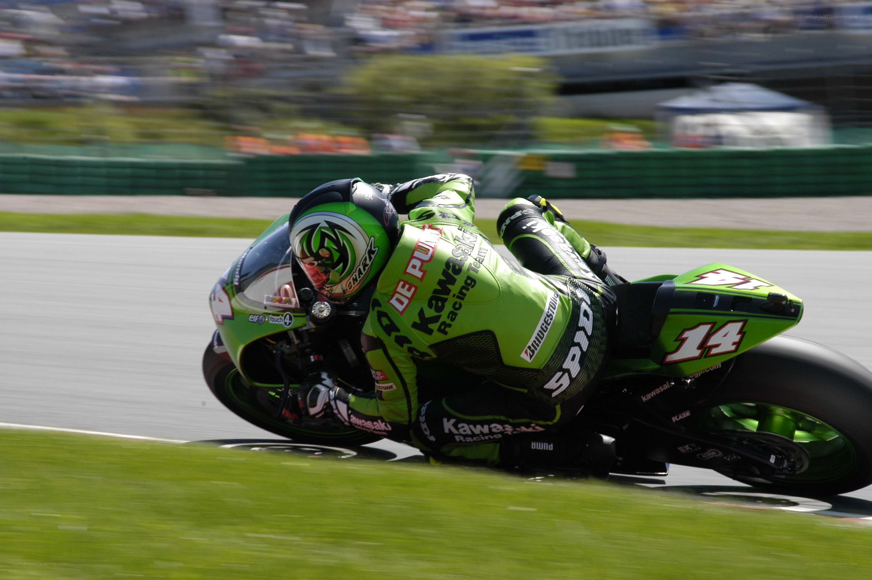Motorcycle racer on a track