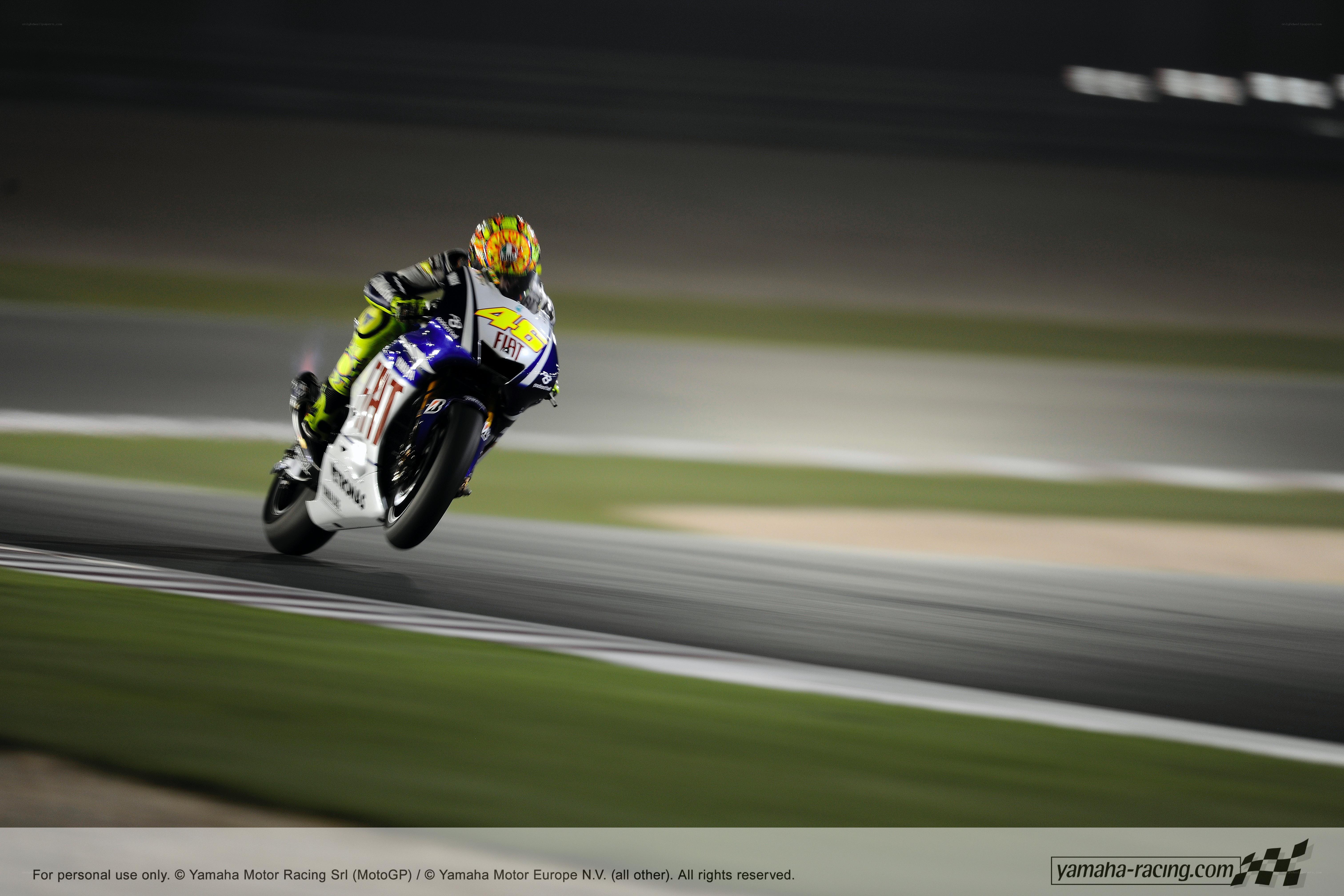 Motorcycle racer on a track