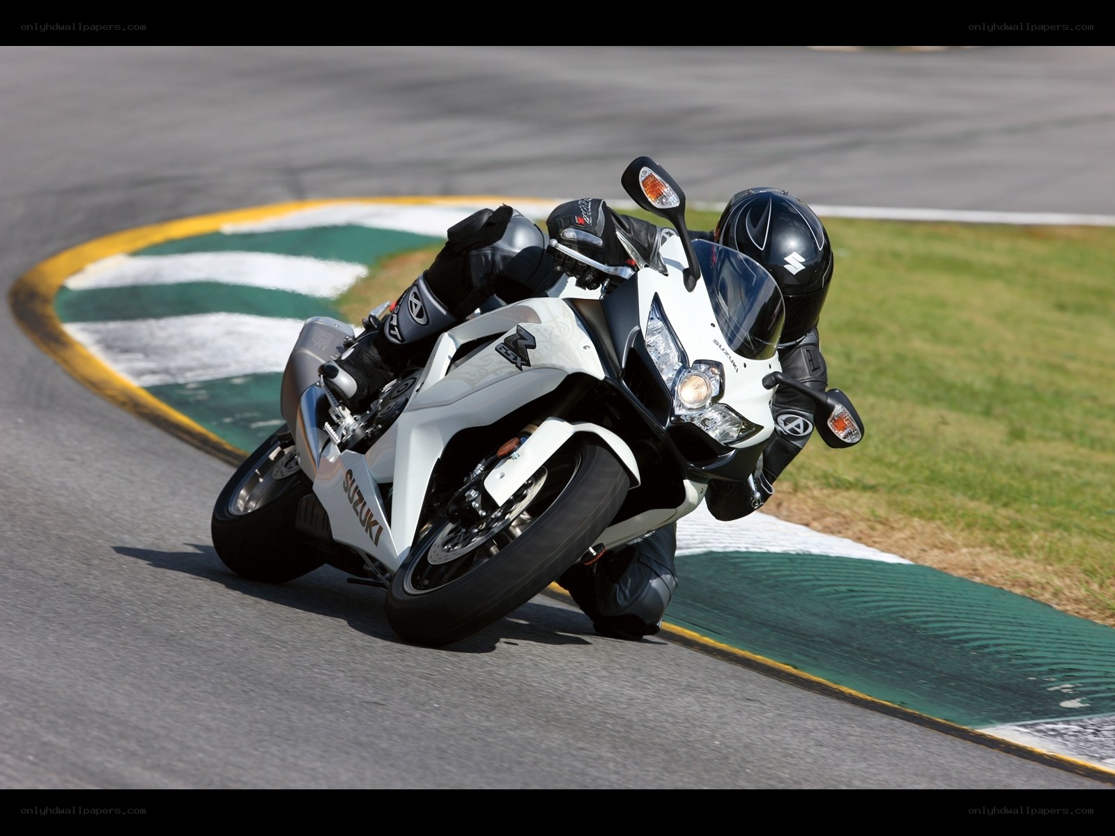 Motorcycle racer on a track