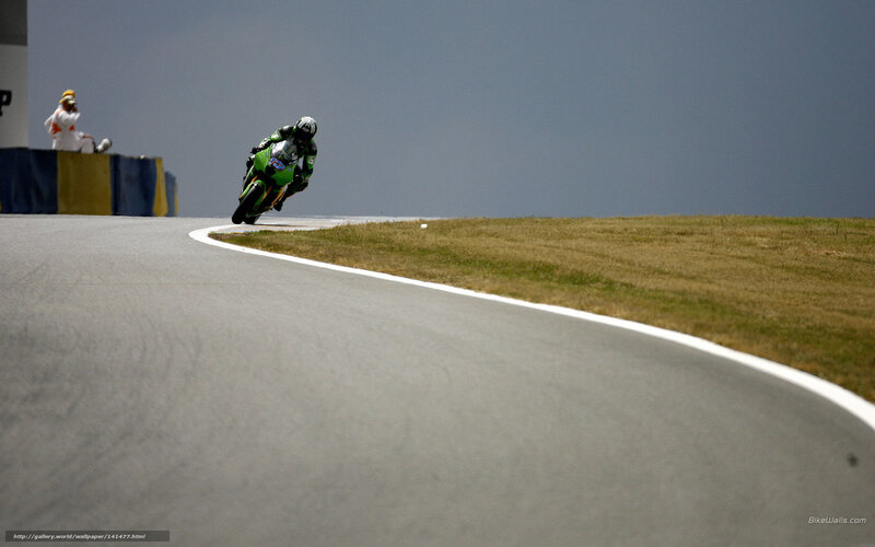 Motorcycle racer on a track