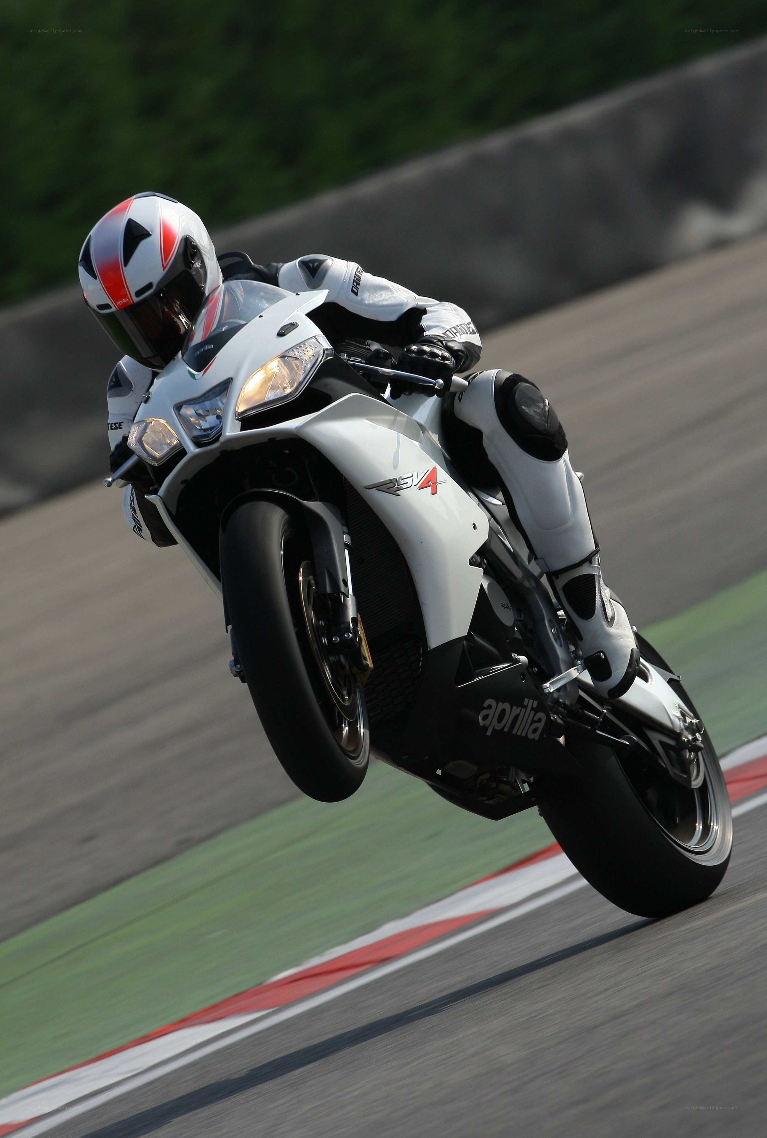 Motorcycle racer on a track
