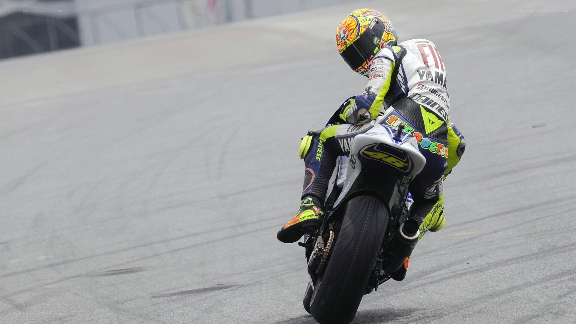 Motorcycle racer on a track