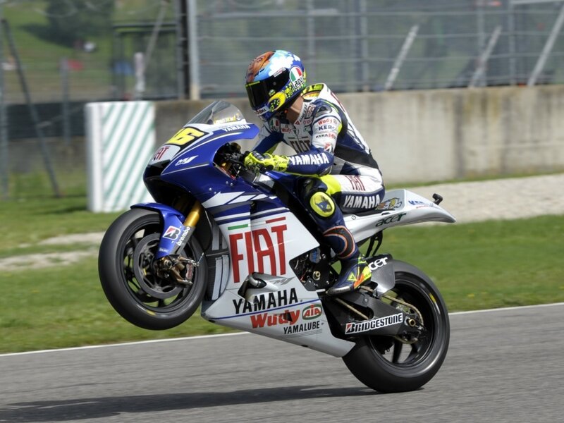Motorcycle racer on a Yamaha