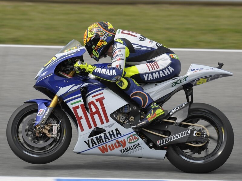 Motorcycle racer on a Yamaha