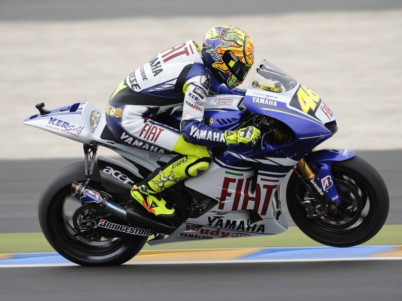 Motorcycle racer on a Yamaha