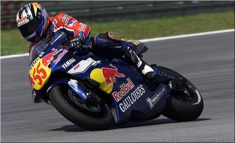 Motorcycle racer on a Yamaha
