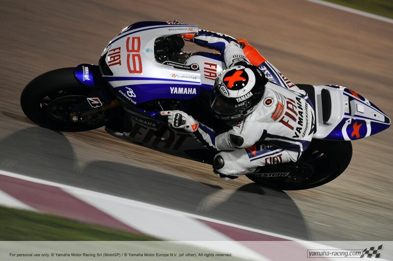 Motorcycle racer on a Yamaha