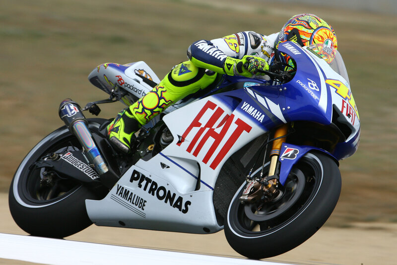 Motorcycle racer on a Yamaha