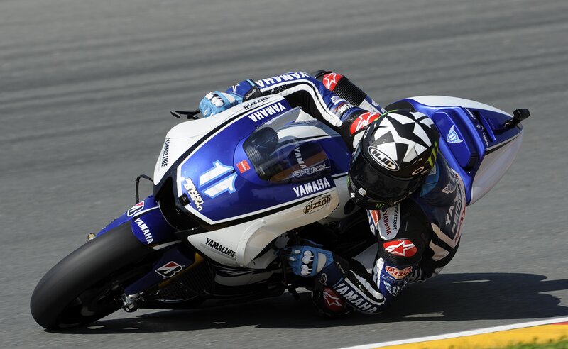 Motorcycle racer on a Yamaha