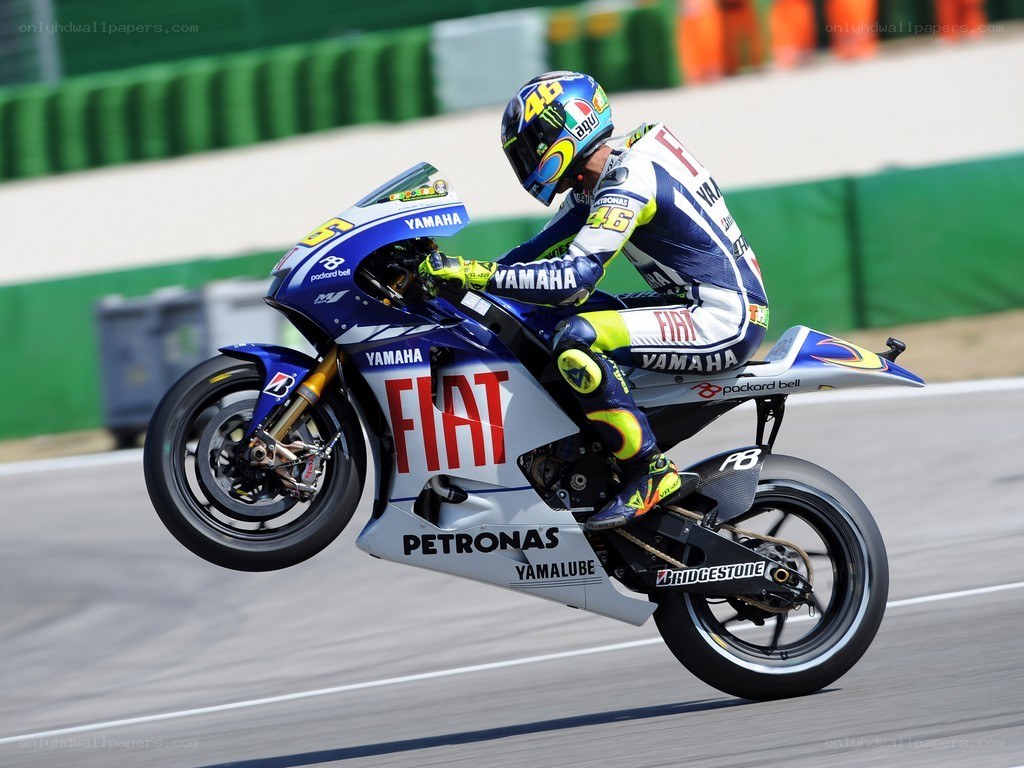 Motorcycle racer on a Yamaha