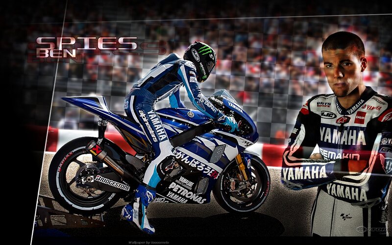 Motorcycle Racer on Bike — Blue, Dramatic