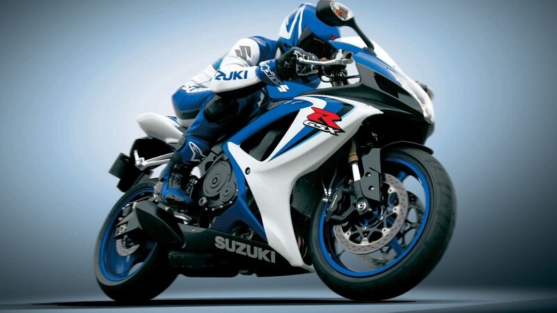Motorcycle Racer on Bike — Blue, Dynamic, Photograph, Rider