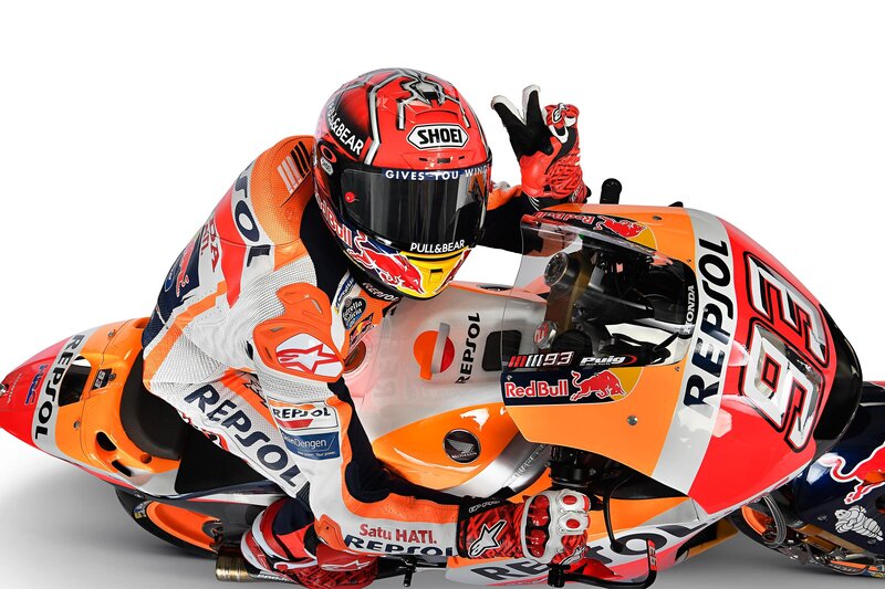 Motorcycle Racer on Bike — Orange, Dynamic