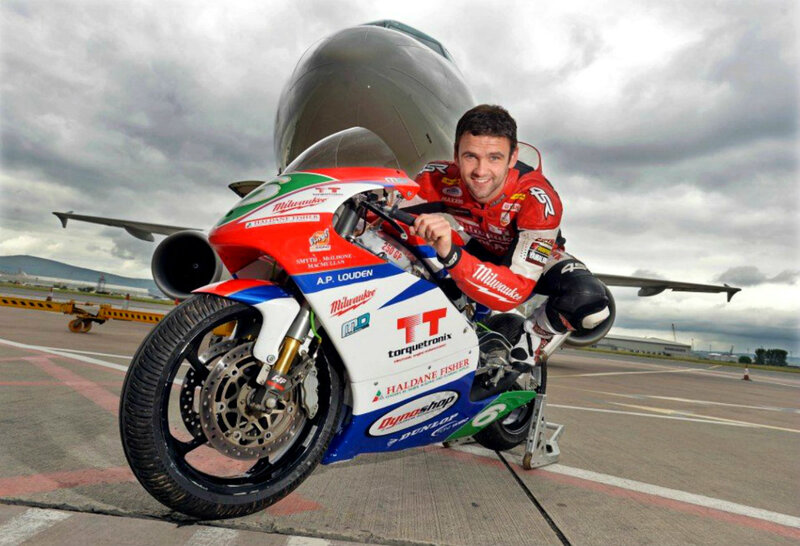 Motorcycle Racer on Bike — Red, Dramatic