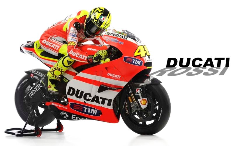 Motorcycle Racer on Bike — Red, Dynamic