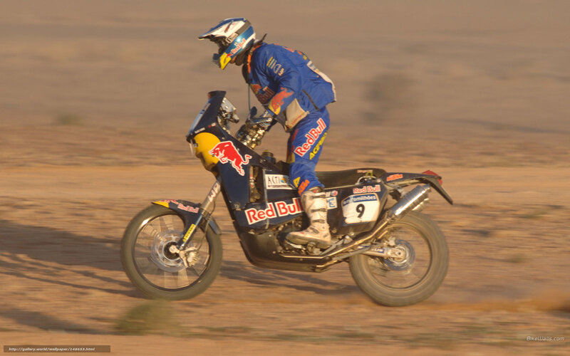 Motorcycle Racer on Dirt — Blue, Dynamic, Sunset
