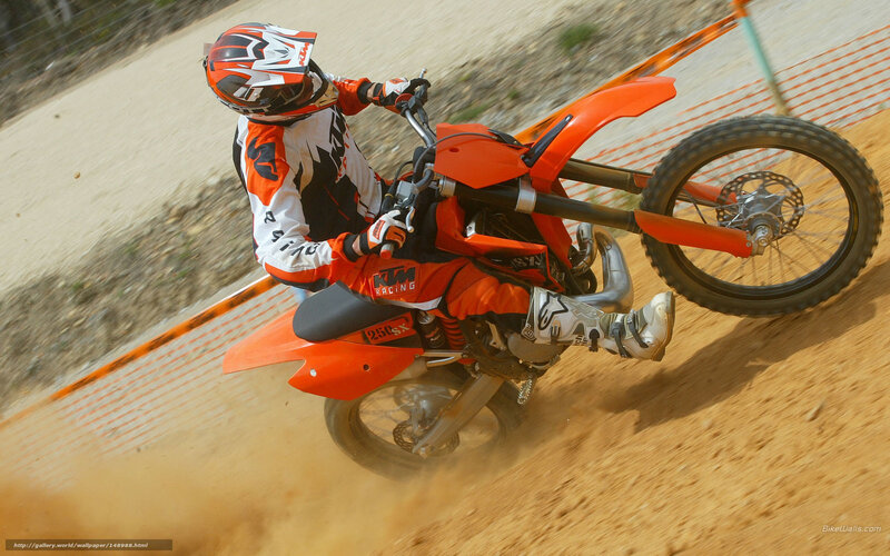 Motorcycle Racer on Dirt — Orange, Dynamic, Afternoon, Photograph, Rider