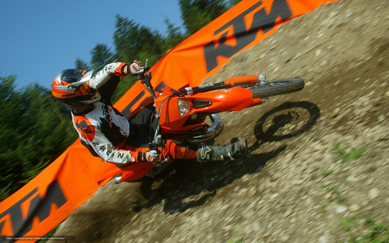 Motorcycle Racer on Dirt — Orange, Dynamic, Afternoon