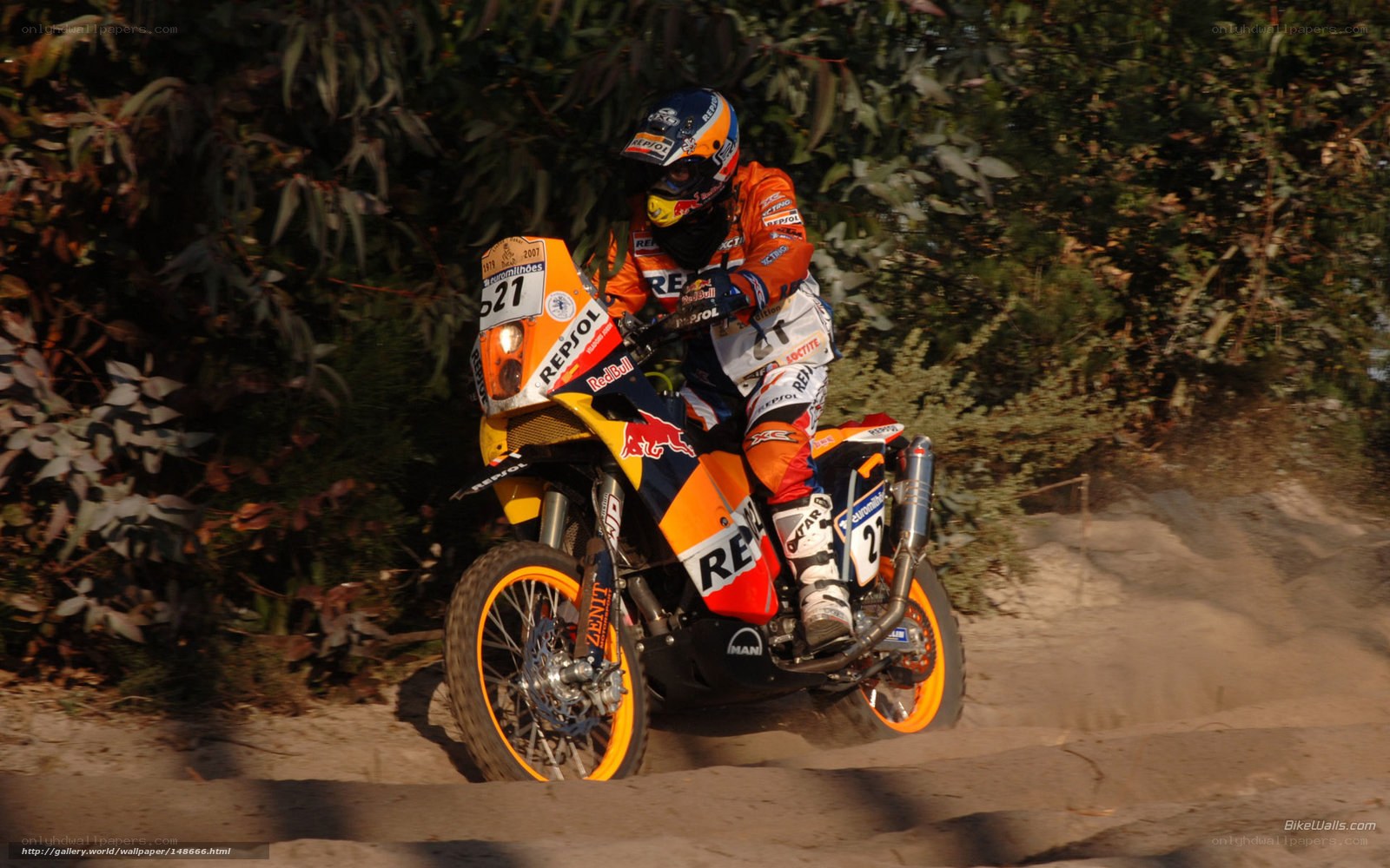 motorcycle racer on dirt track