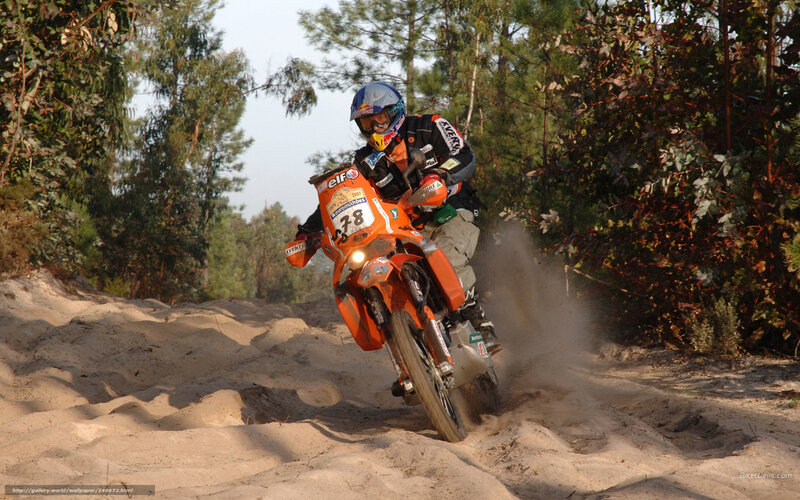 motorcycle racer on dirt track