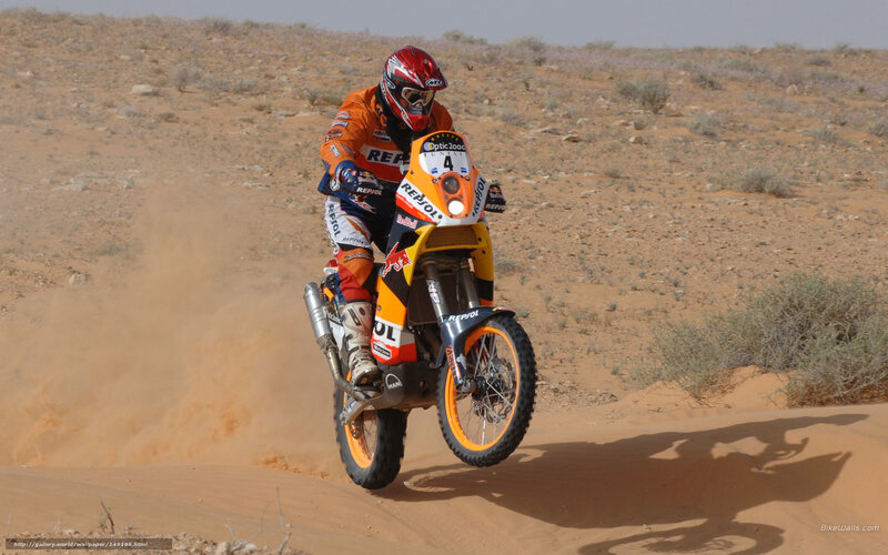 Motorcycle Racer on Dune