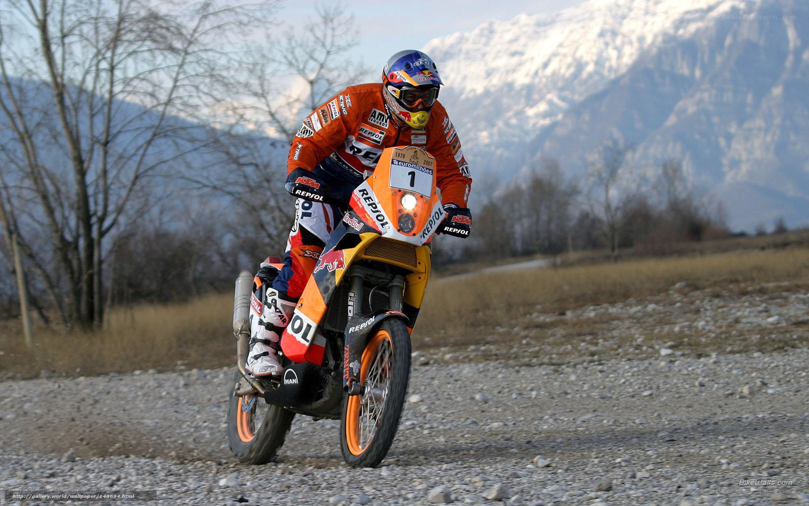 motorcycle racer on gravel