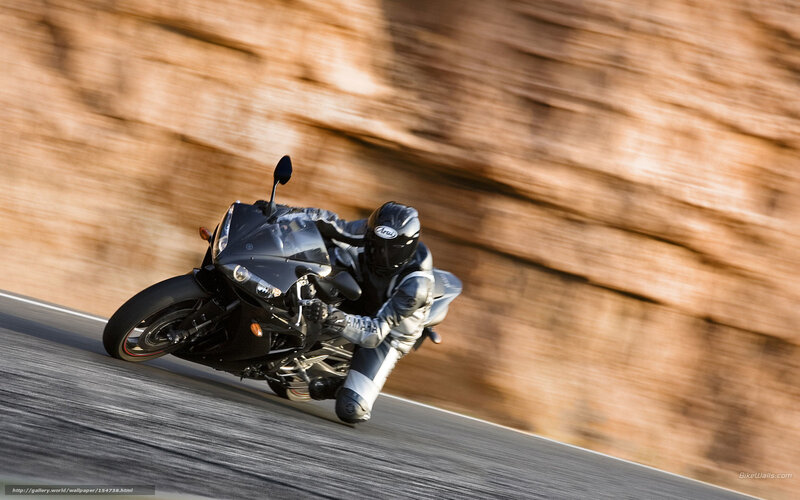 Motorcycle Racer on Road — Black, Dynamic