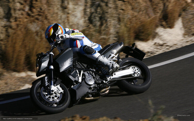 Motorcycle Racer on Road — Black