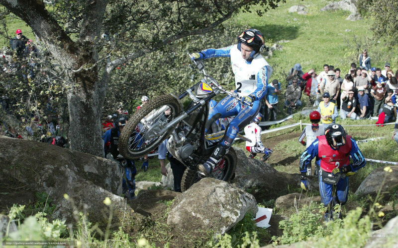 Motorcycle Racer on Rocks