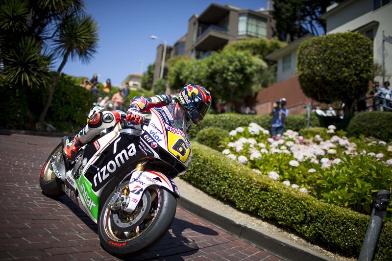 Motorcycle Racer on Street