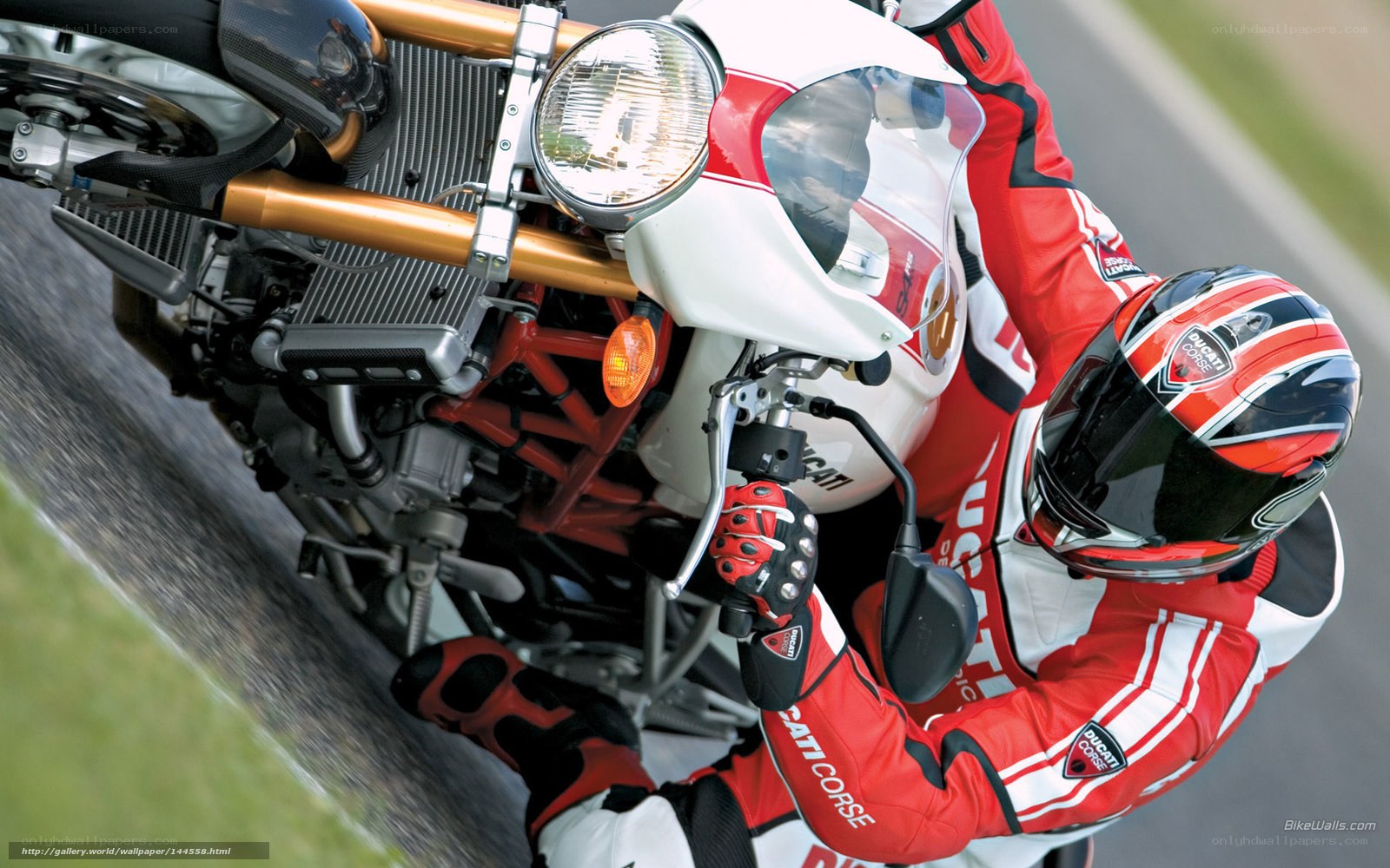 motorcycle racer on track
