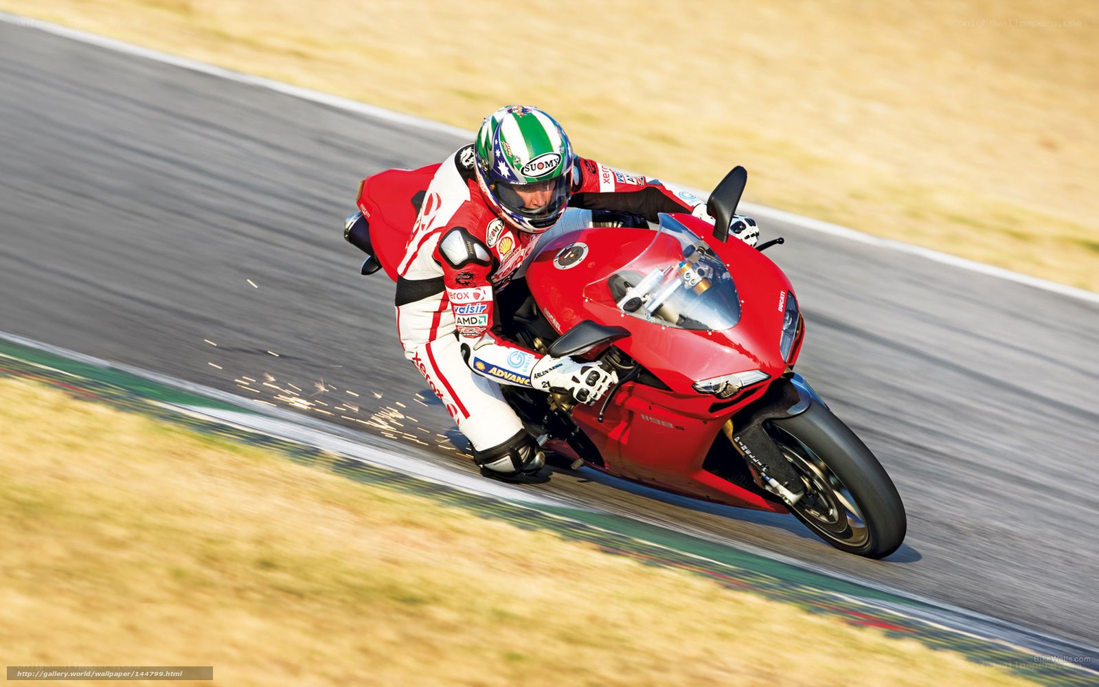 motorcycle racer on track