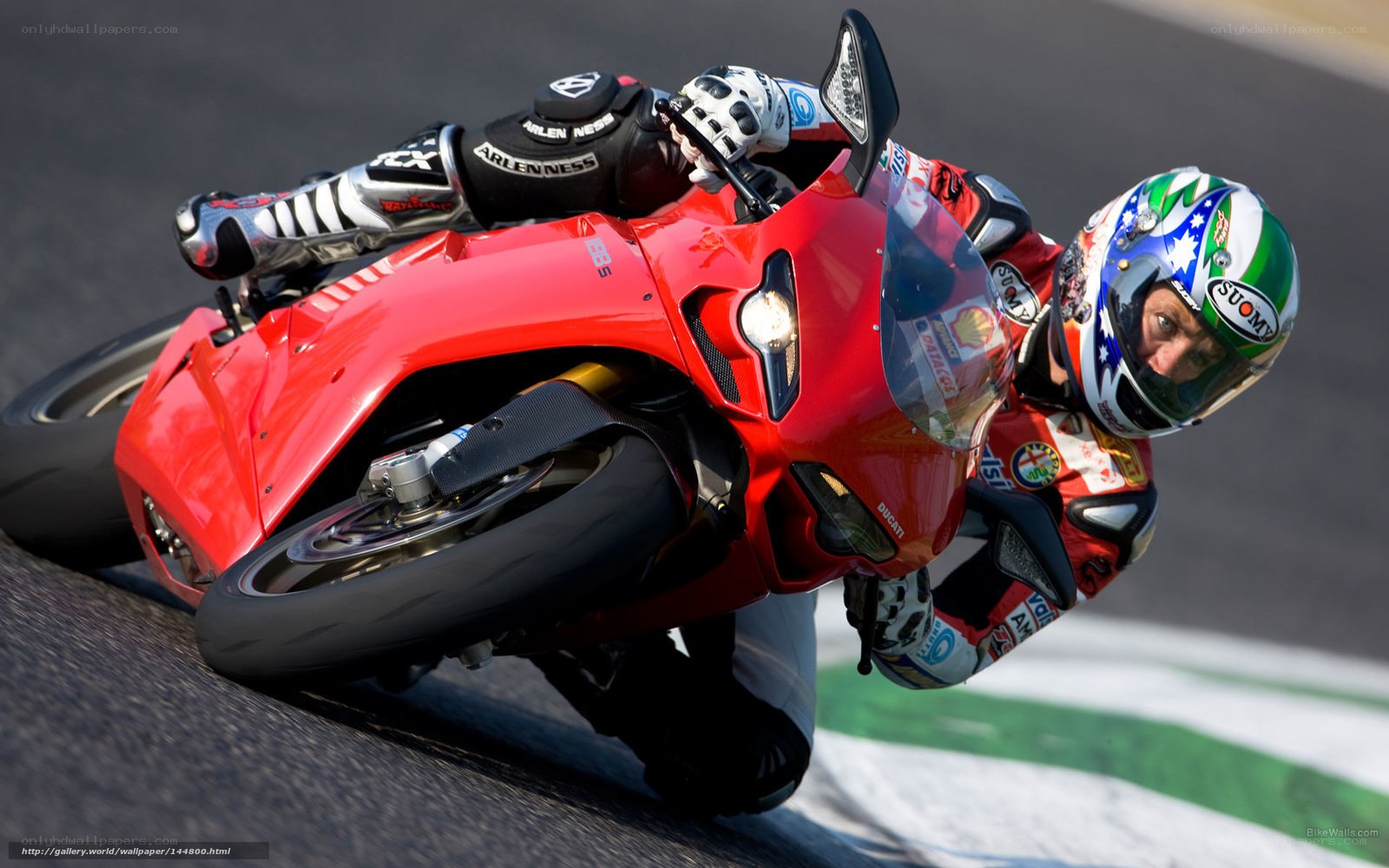 motorcycle racer on track