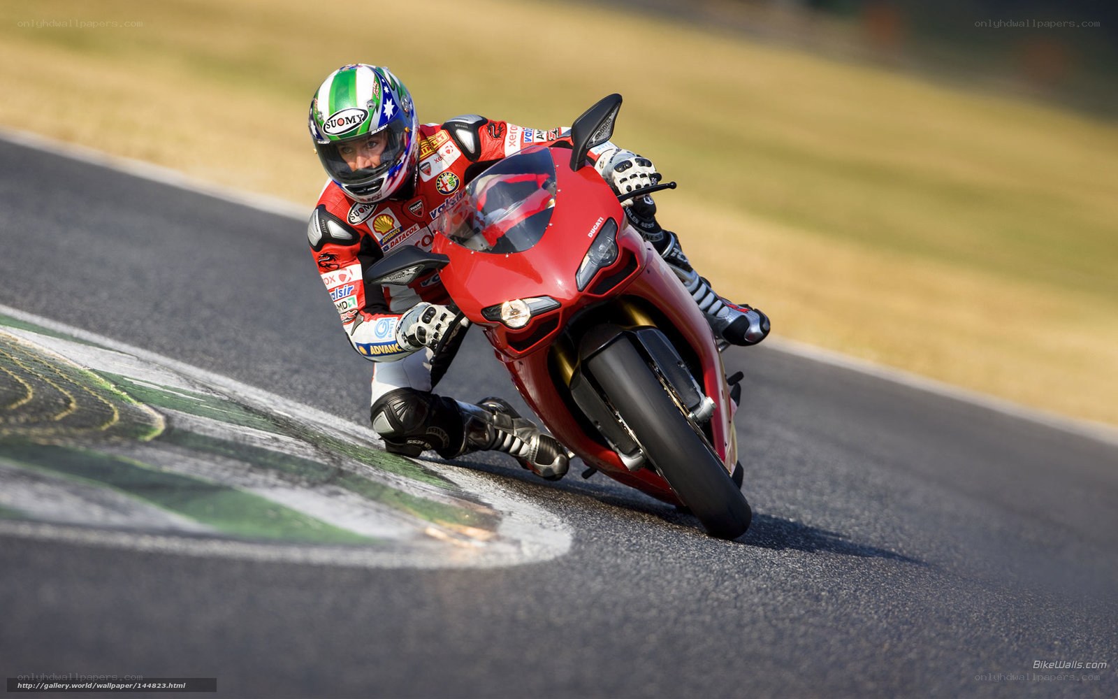 motorcycle racer on track