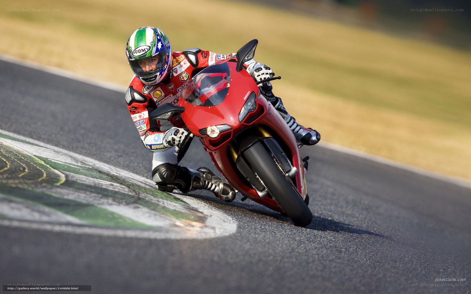 motorcycle racer on track