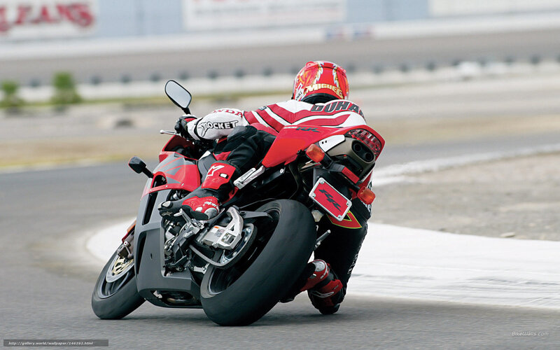 motorcycle racer on track