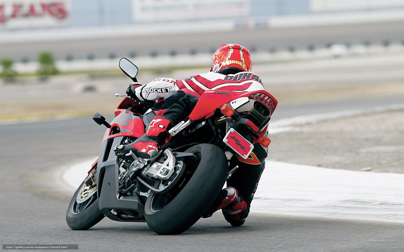 motorcycle racer on track