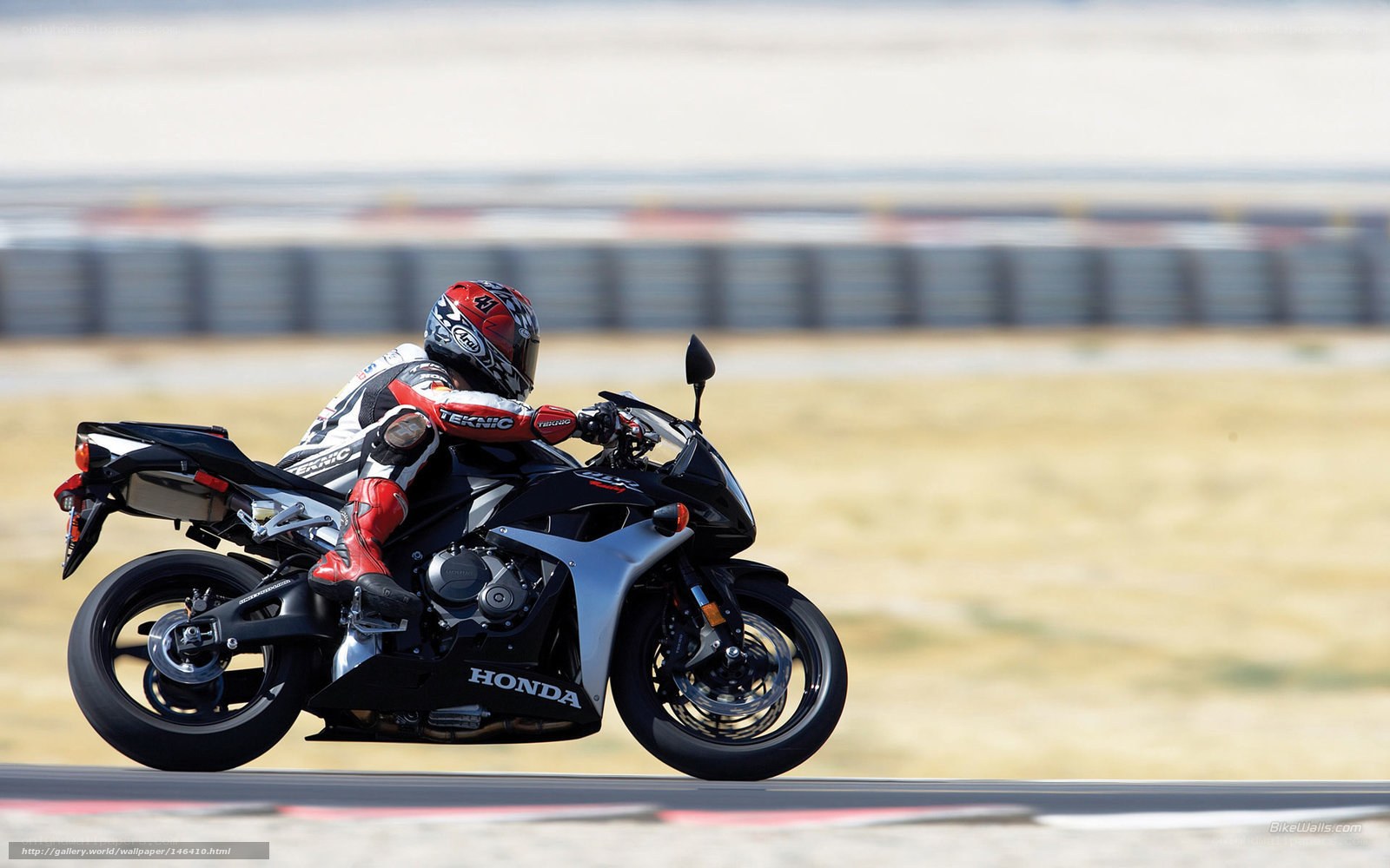 Motorcycle racer on track