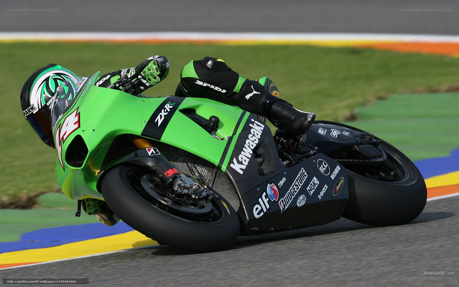 motorcycle racer on track
