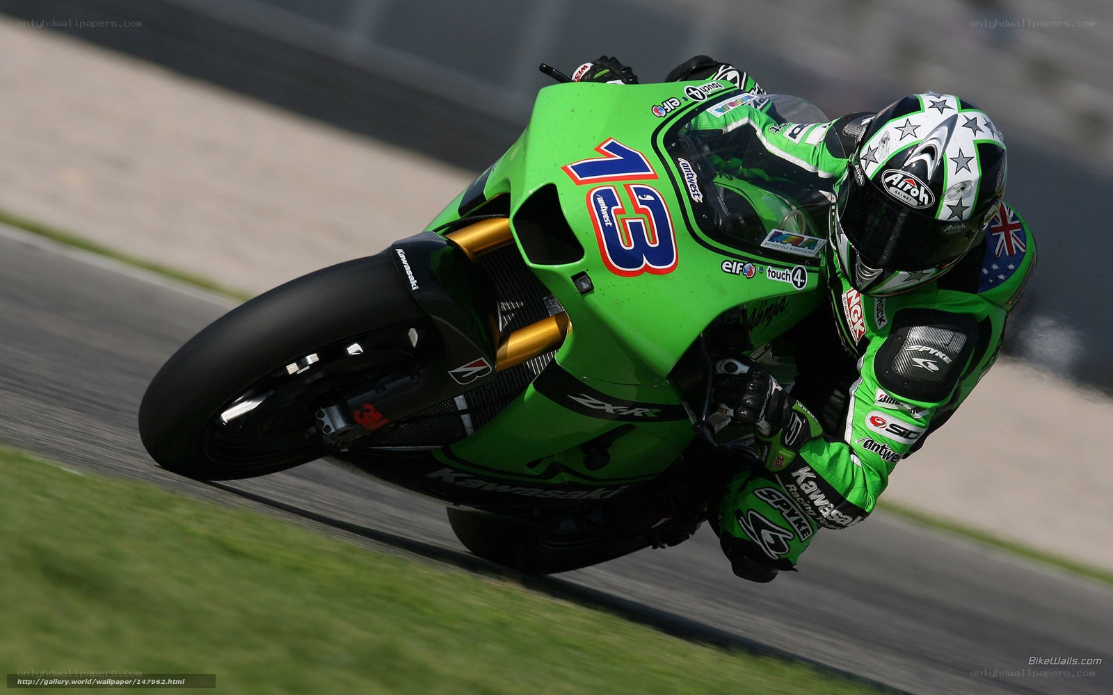 motorcycle racer on track