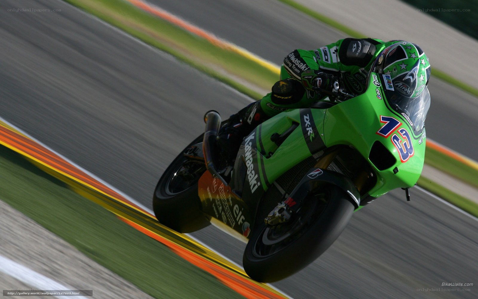 motorcycle racer on track