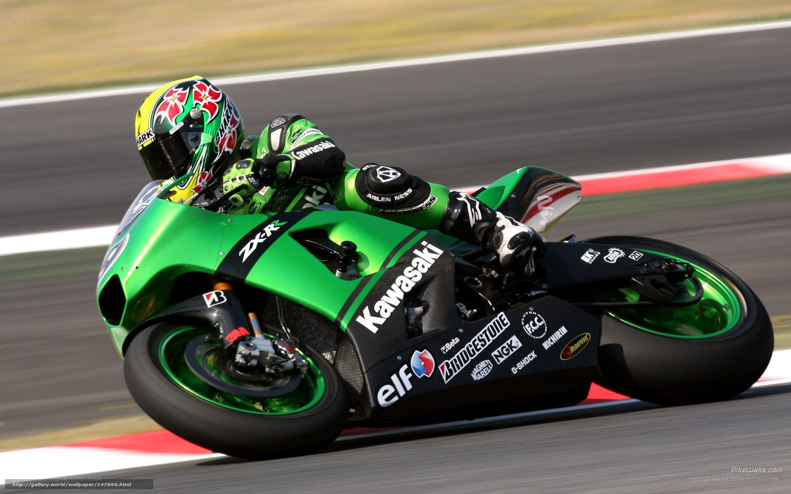 motorcycle racer on track