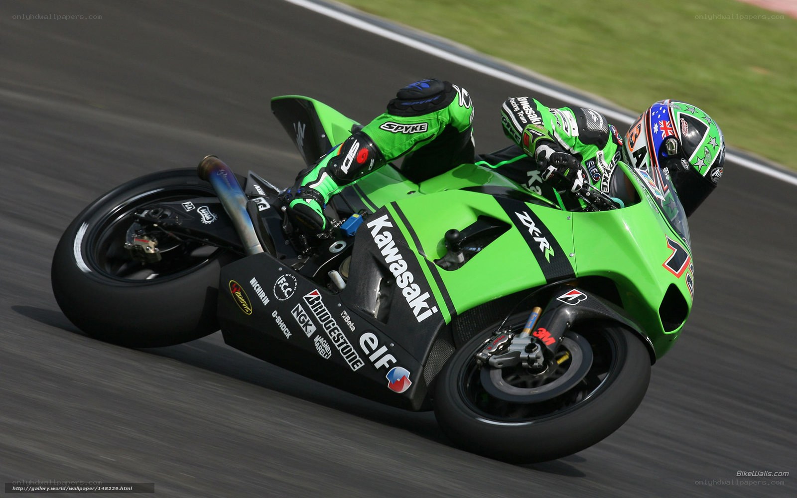 motorcycle racer on track