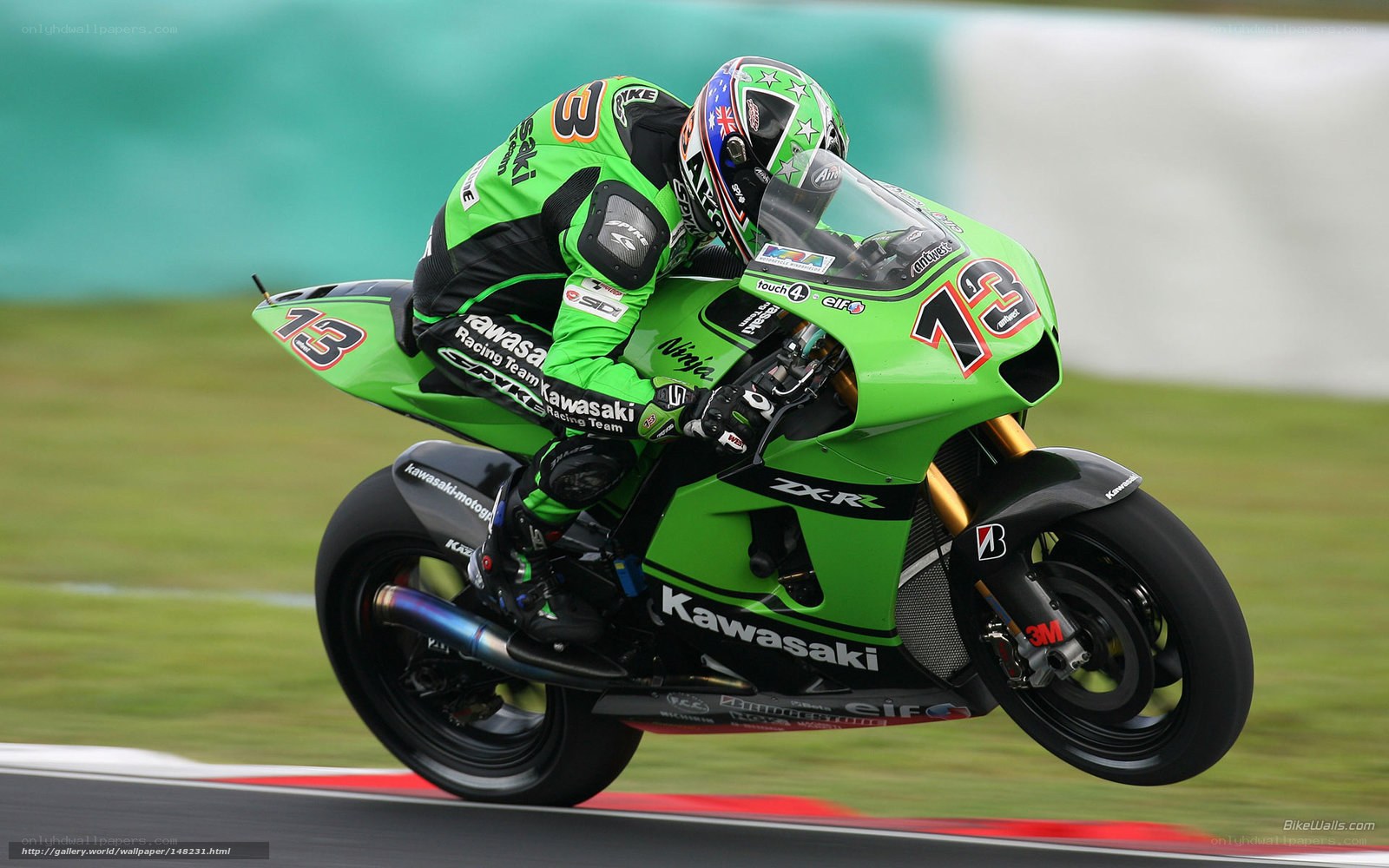 motorcycle racer on track