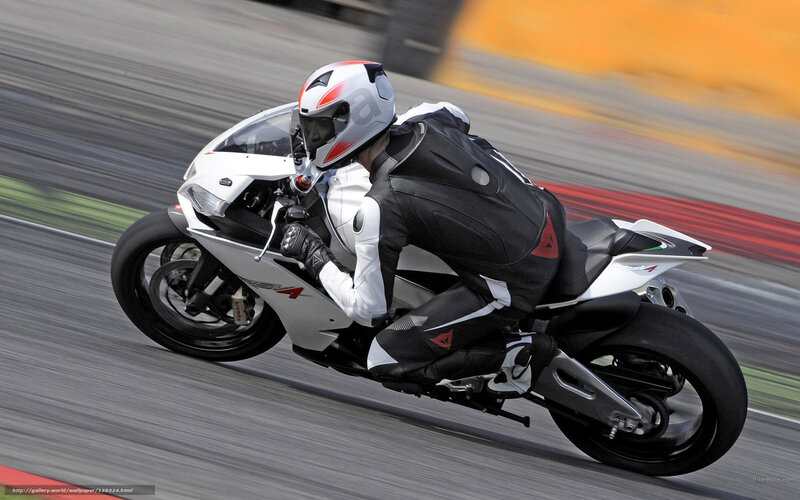 motorcycle racer on track