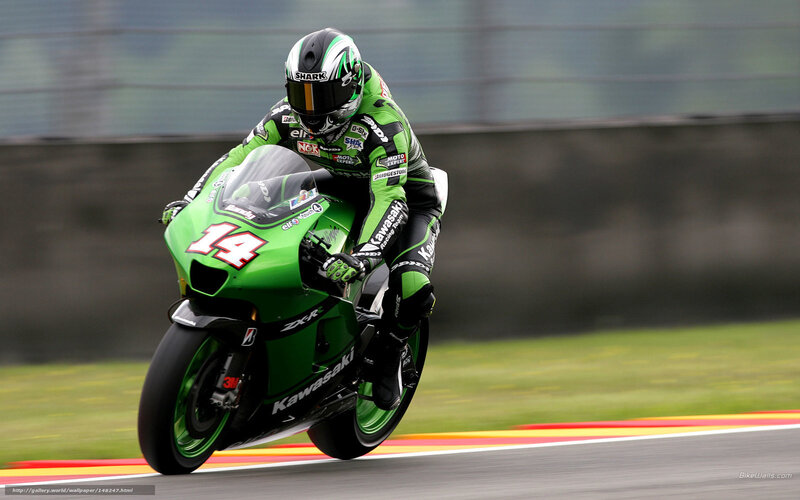 motorcycle racer on track
