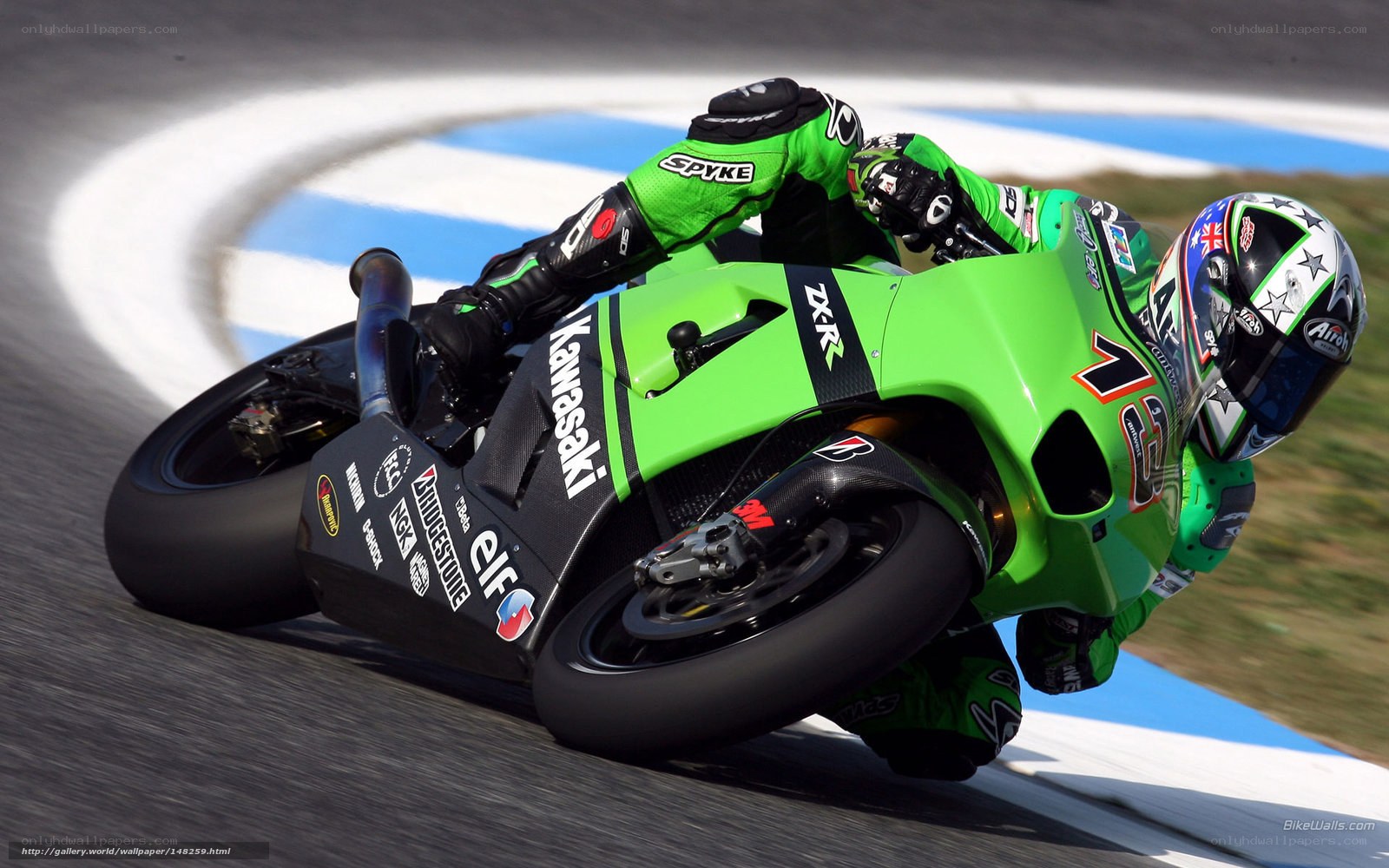motorcycle racer on track
