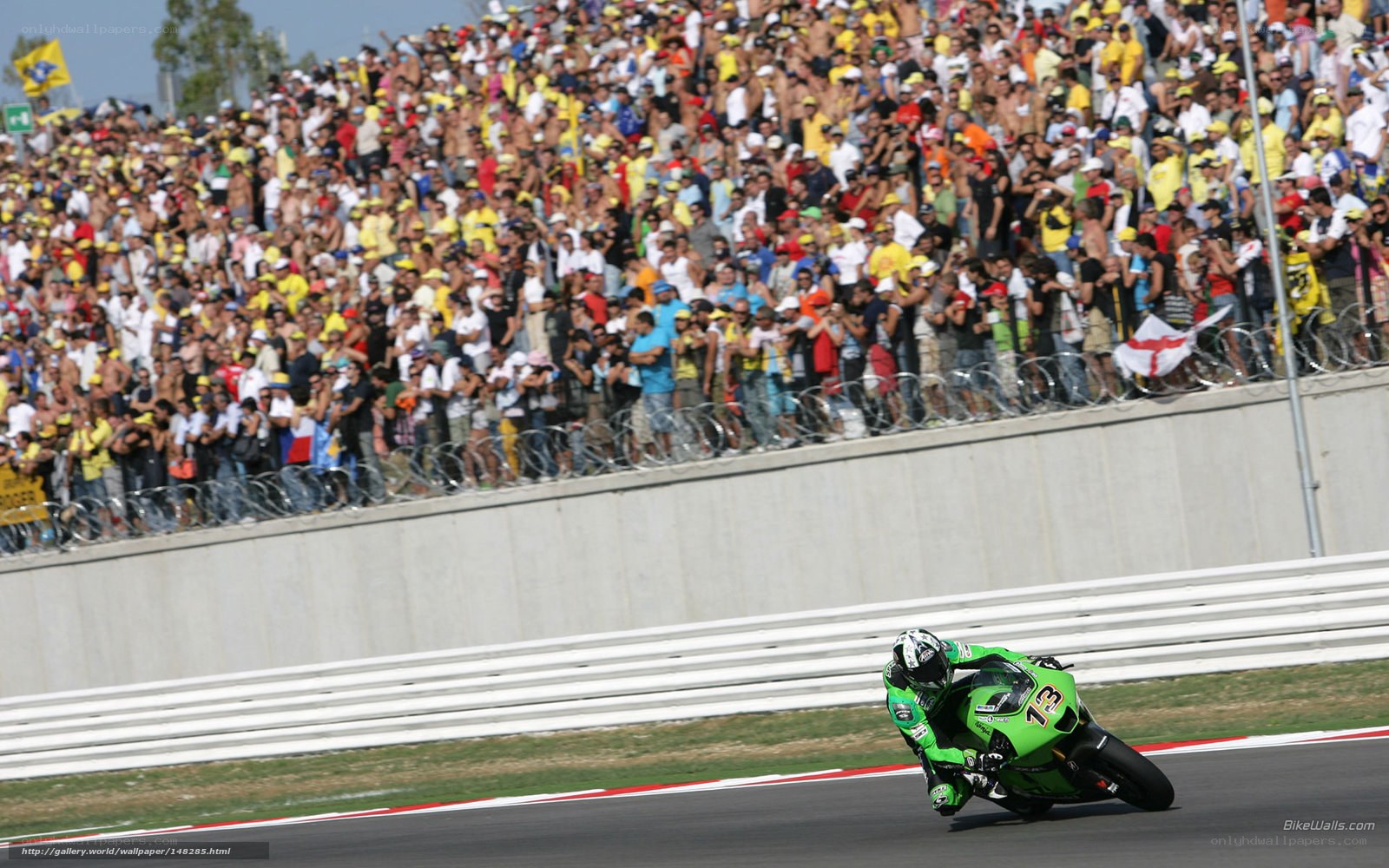 Motorcycle racer on track